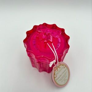 Enchante Pistachio Caramel Pink Bow Candle